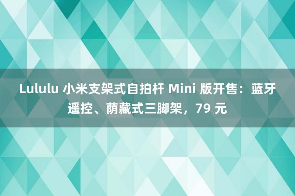 Lululu 小米支架式自拍杆 Mini 版开售：蓝牙遥控、荫藏式三脚架，79 元